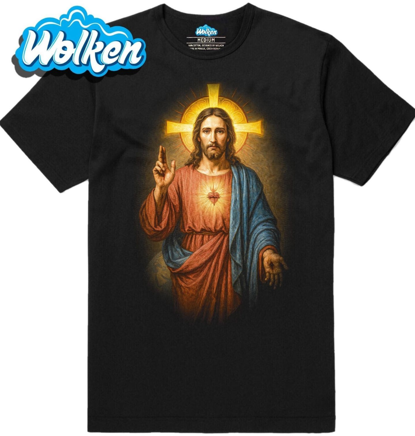 Pánské tričko Ježíš Kristus a Nejsvětější Srdce.jpg