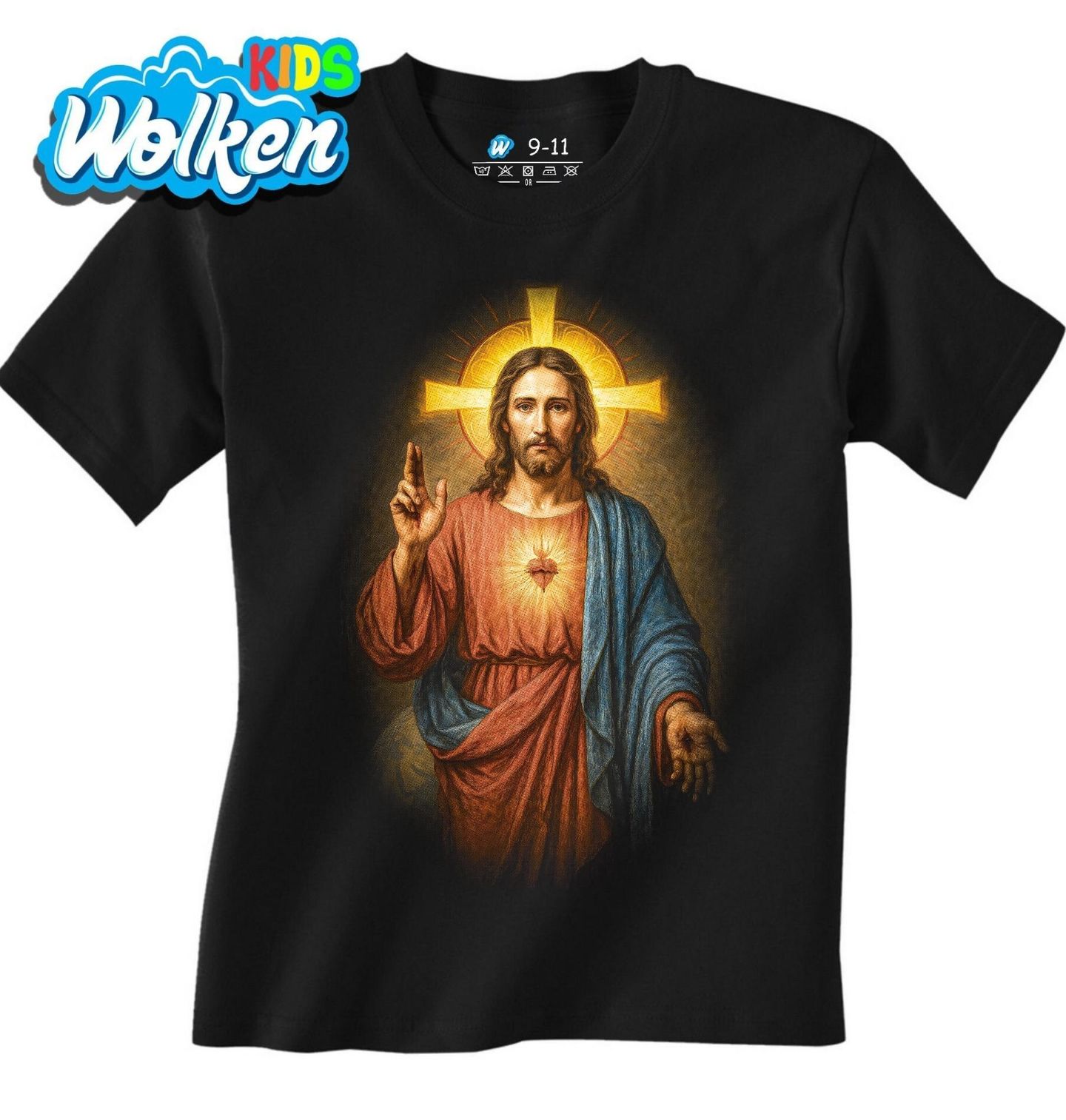 Dětské tričko Ježíš Kristus a Nejsvětější Srdce.jpg