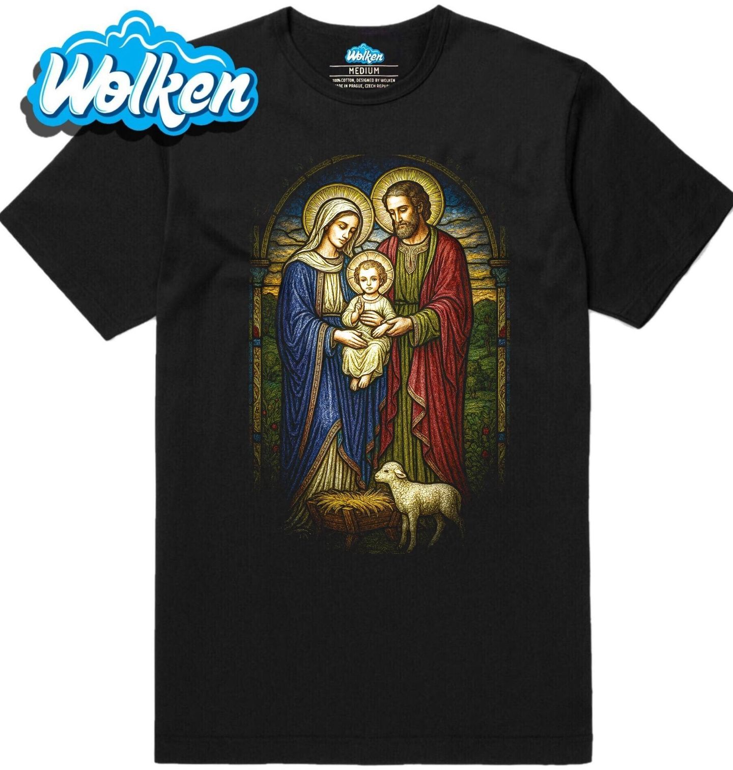 Pánské tričko Svatá Rodina v Betlémě.jpg