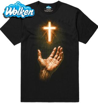 Pánské tričko Křesťanský Kříž na Dotek.jpg