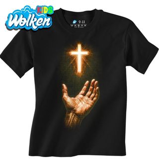 Dětské tričko Křesťanský Kříž na Dotek.jpg