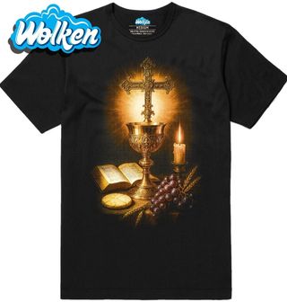 Pánské tričko Eucharistie Poslední večeře Ježíše Krista.jpg