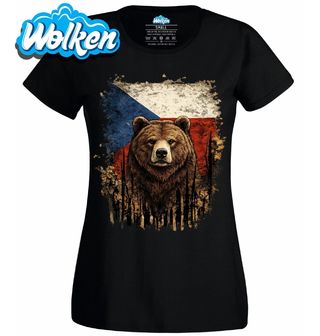 Dámské tričko Český Medvěd hnědý.jpg