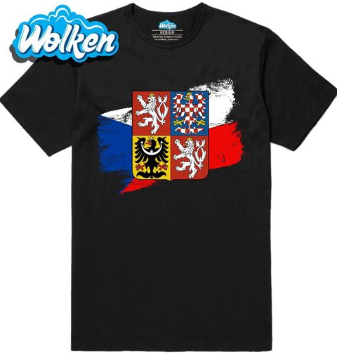 Obrázek produktu Pánské tričko Velký státní znak a Vlajka České republiky