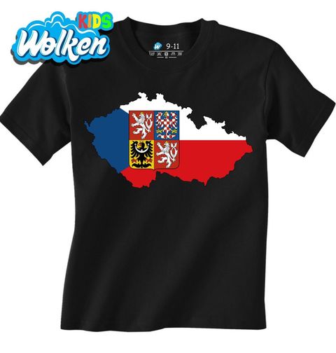 Obrázek produktu Dětské tričko Mapa Česka s Velkým státním znakem
