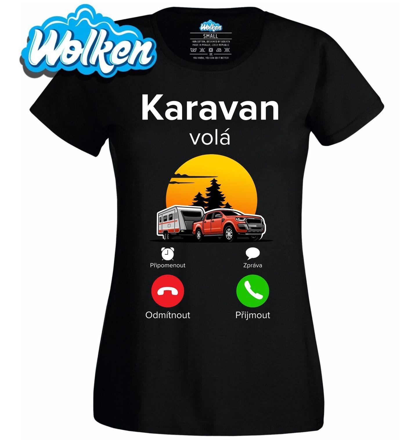 Dámské tričko Karavan volá Phone Call.jpg
