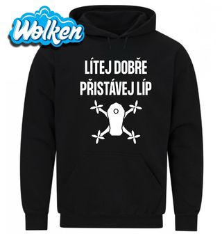 Mikina Dron Lítej dobře, přistávej líp.jpg
