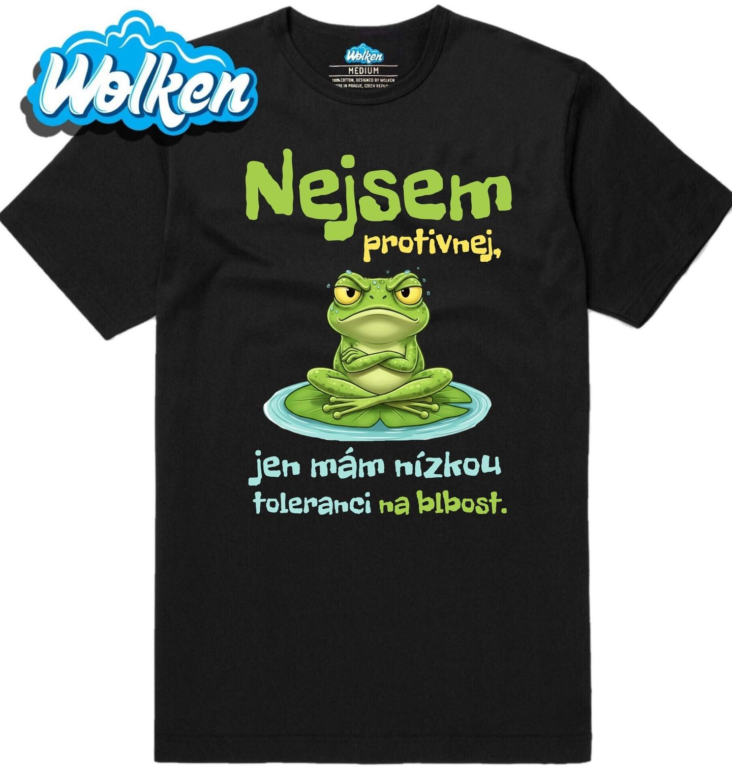 Pánské tričko Žába Nejsem protivnej, jen mám nízkou toleranci na blbost.jpg