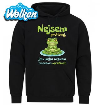 Mikina Žába Nejsem protivnej, jen mám nízkou toleranci na blbost.jpg