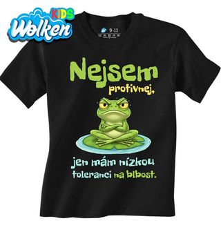Dětské tričko Žába Nejsem protivnej, jen mám nízkou toleranci na blbost.jpg