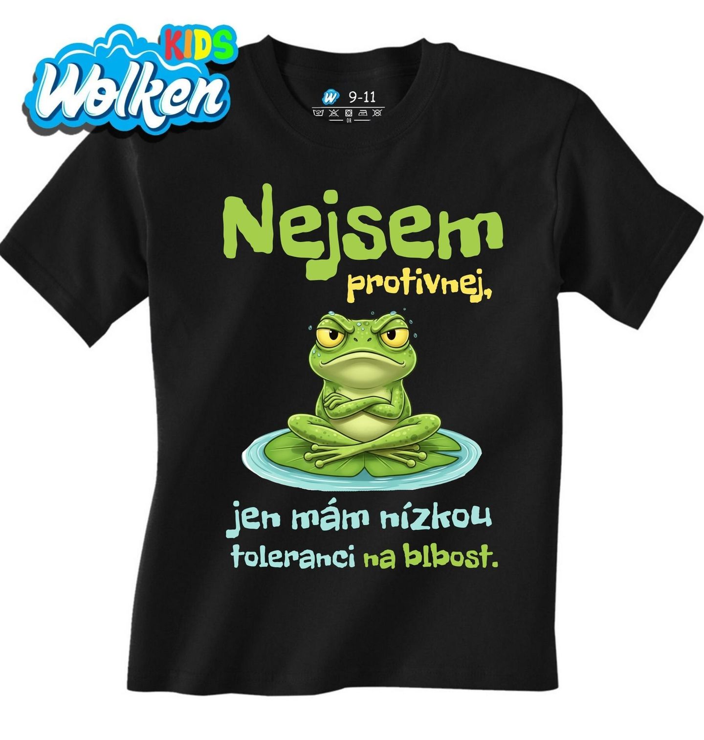 Dětské tričko Žába Nejsem protivnej, jen mám nízkou toleranci na blbost.jpg