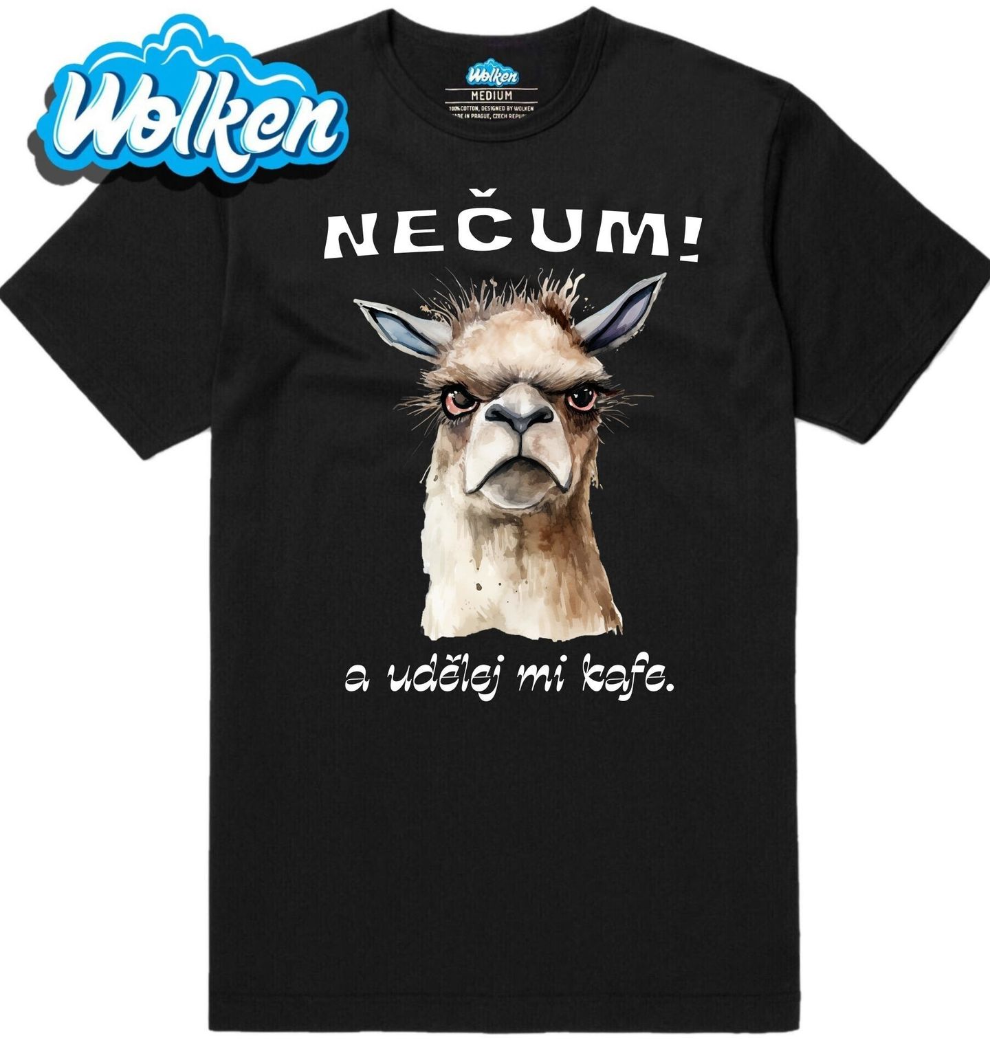 Pánské tričko Lama Nečum a Udělej mi Kafe.jpg