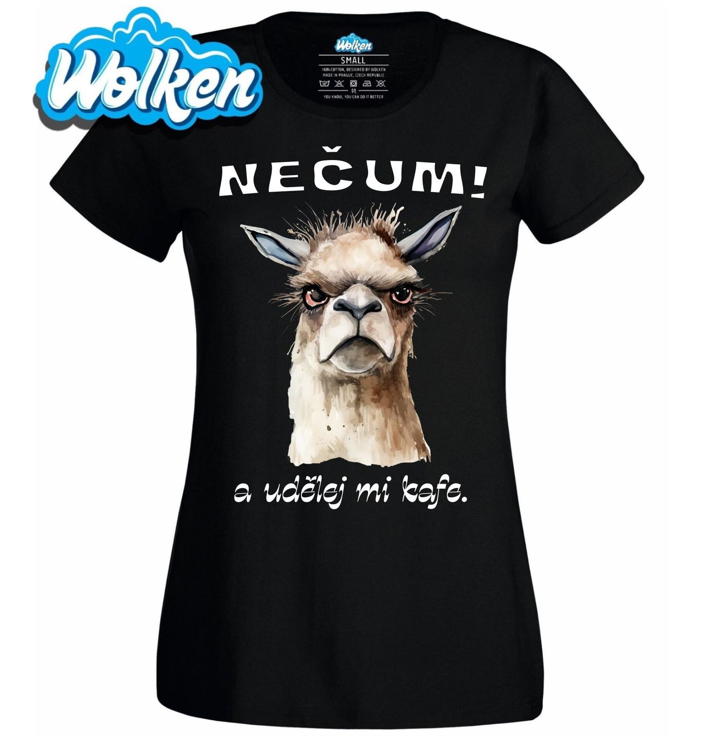 Dámské tričko Lama Nečum a Udělej mi Kafe.jpg