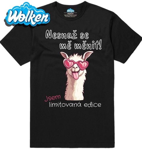 Obrázek produktu Pánské tričko Lama Nesnaž se mě měnit! Jsem limitovaná edice
