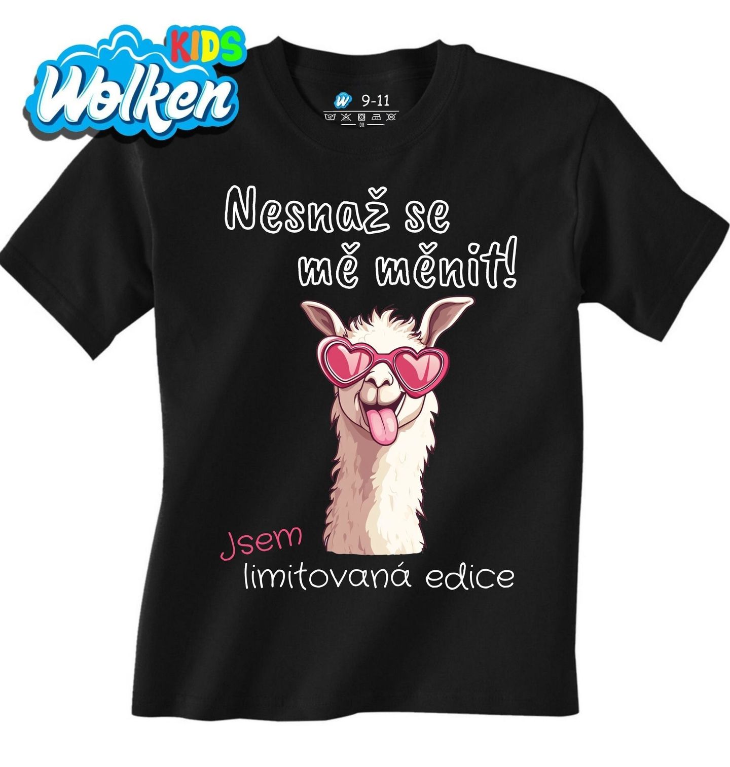 Dětské tričko Lama Nesnaž se mě měnit! Jsem limitovaná edice.jpg