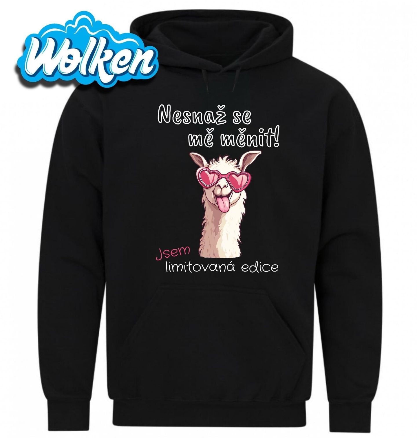 Mikina Lama Nesnaž se mě měnit! Jsem limitovaná edice.jpg