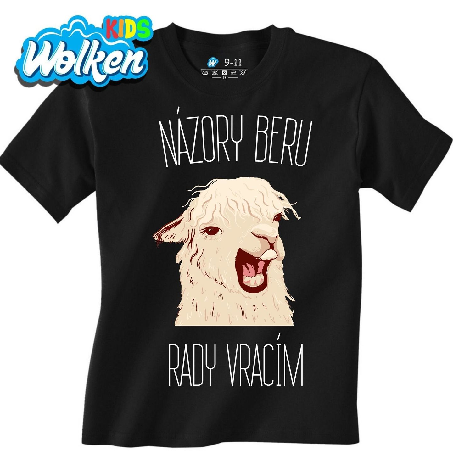 Dětské tričko Lama Názory beru, rady vracím.jpg