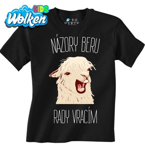 Obrázek produktu Dětské tričko Lama Názory beru, rady vracím
