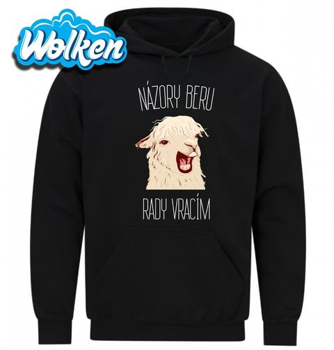 Obrázek produktu Pánská mikina Lama Názory beru, rady vracím