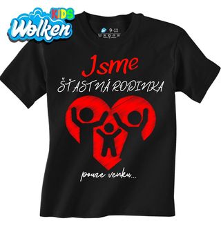 Dětské tričko Jsme šťastná rodinka pouze venku.jpg