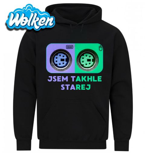 Obrázek produktu Pánská mikina Jsem takhle starej PS/2 Konektor