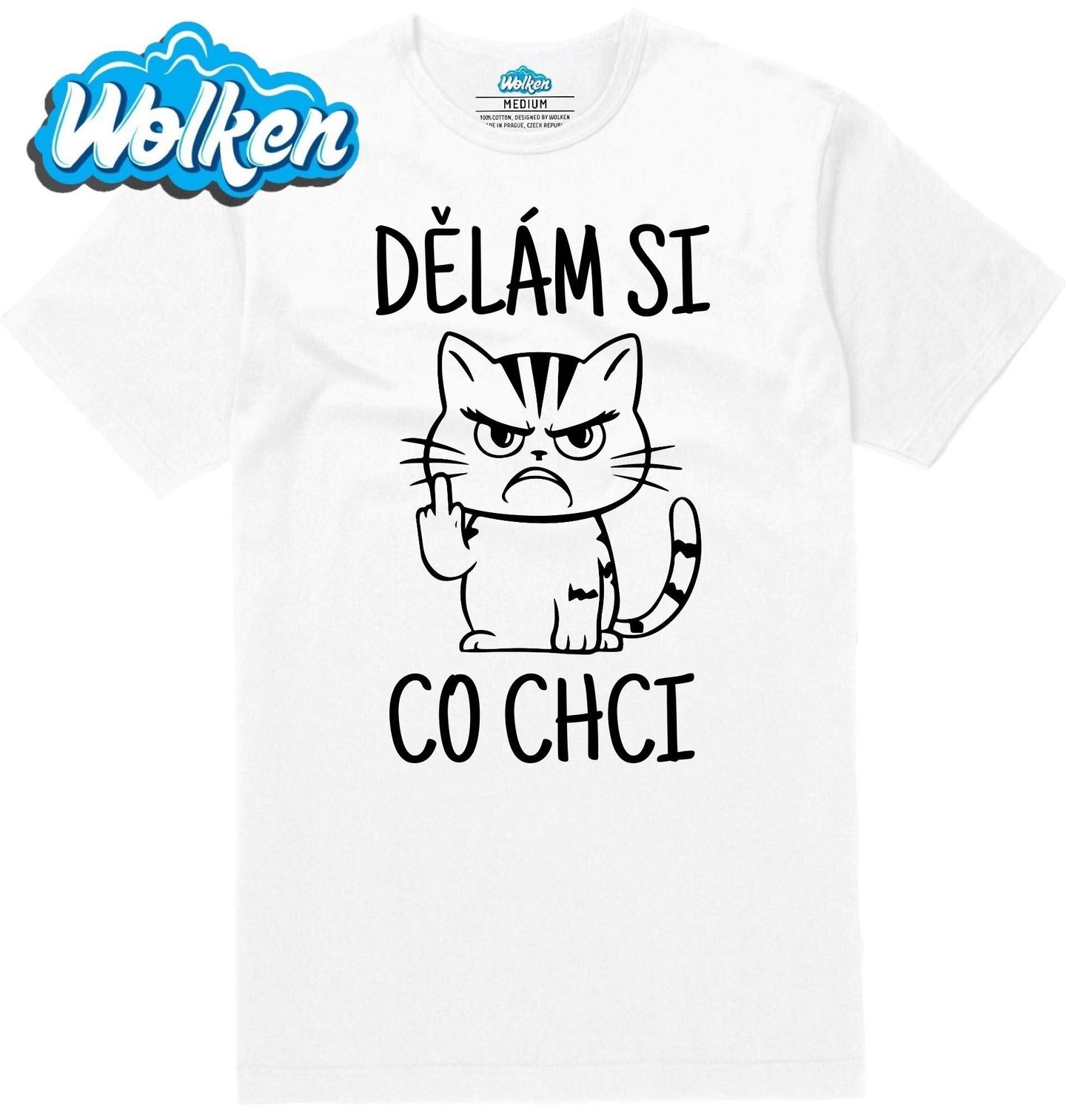 Pánské tričko  Kočka s Prostředníčkem Dělám si co chci.jpg