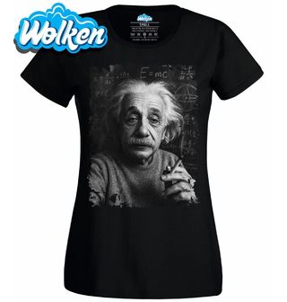 Dámské tričko Zhulený Albert Einstein s Brkem.jpg