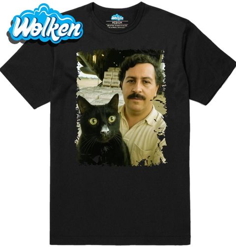 Obrázek produktu Pánské tričko Escobarova Černá Kočka Kartelu