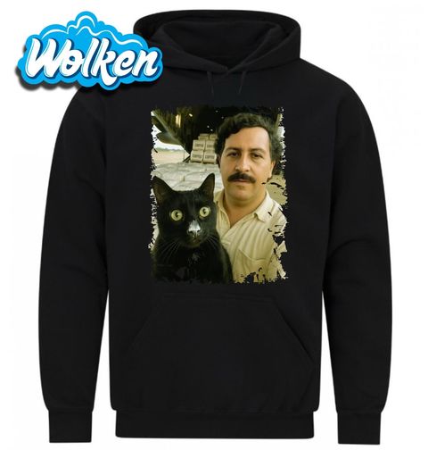 Obrázek produktu Pánská mikina Escobarova Černá Kočka Kartelu