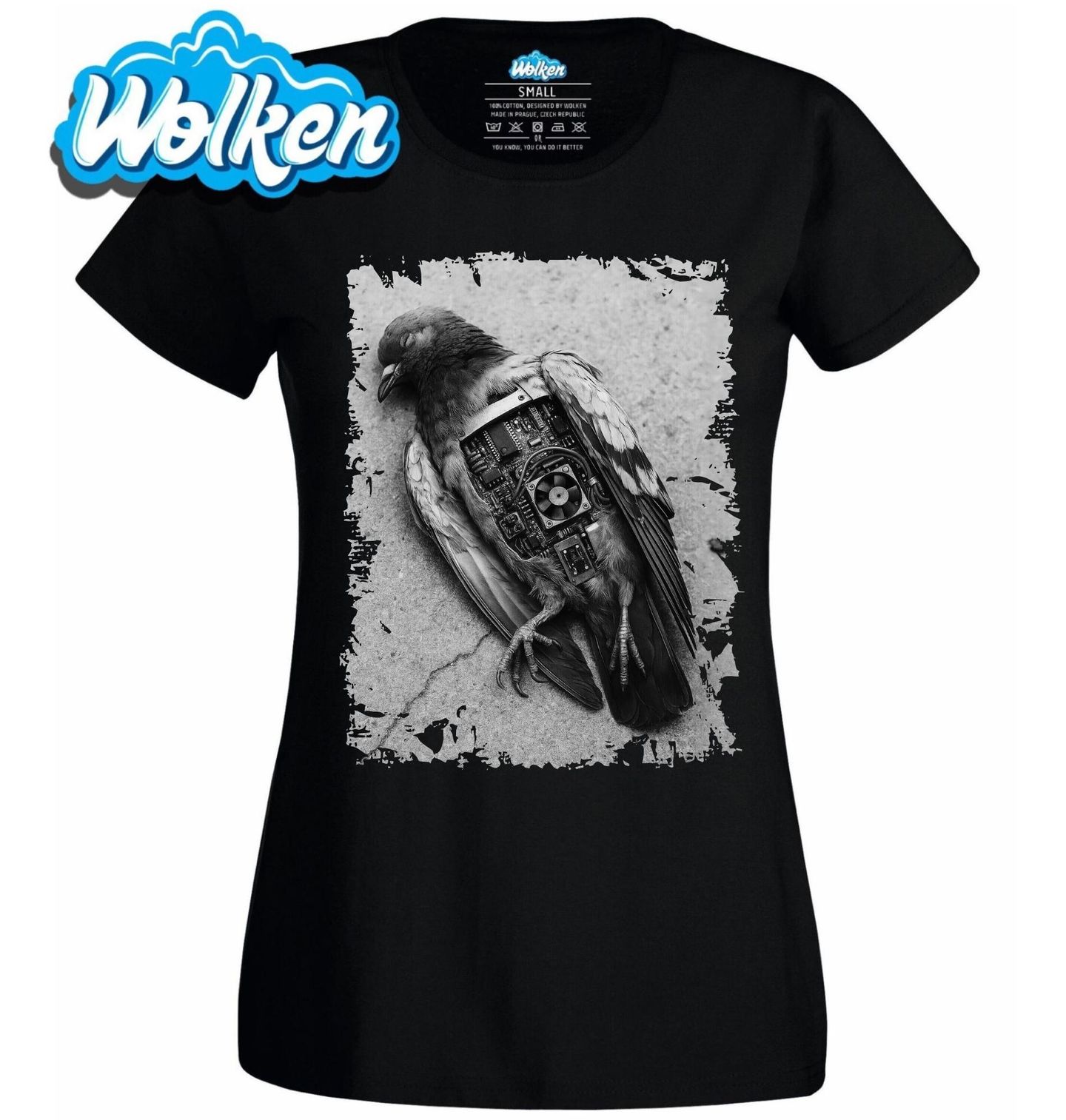 Dámské tričko Robotický Holub Birds Aren't Real.jpg