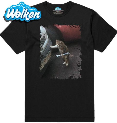 Obrázek produktu Pánské tričko Kočka Mechanik