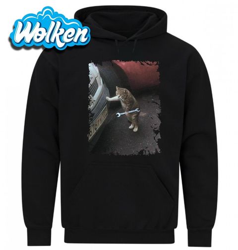 Obrázek produktu Pánská mikina Kočka Mechanik