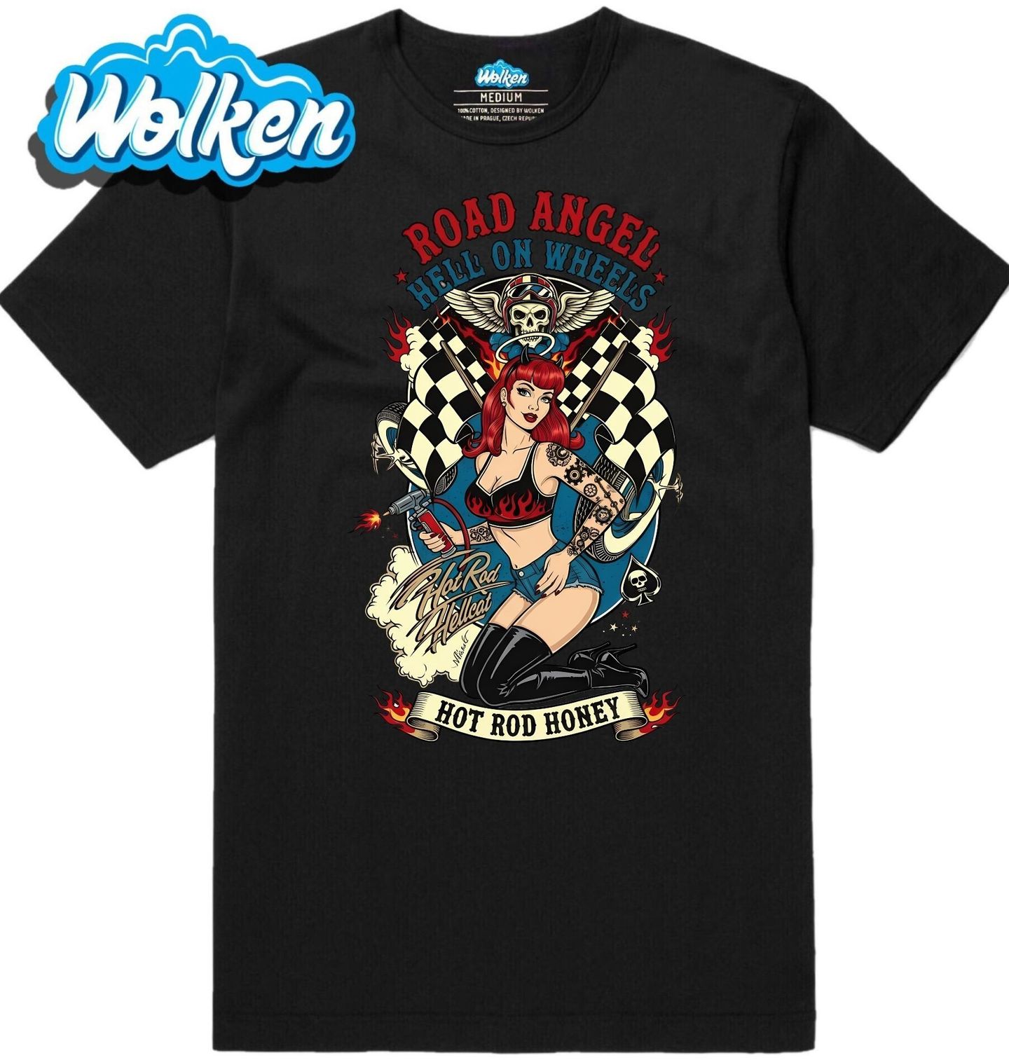 Pánské tričko Anděl Silnic Road Angel Hot Rod Honey.jpg