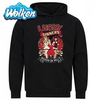 Mikina Šťastní Hříšníci Lucky Sinners Heaven or Hell.jpg