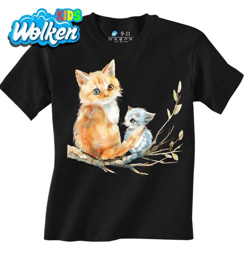 Obrázek produktu Dětské tričko Kočka s Koťátkem na Větvi