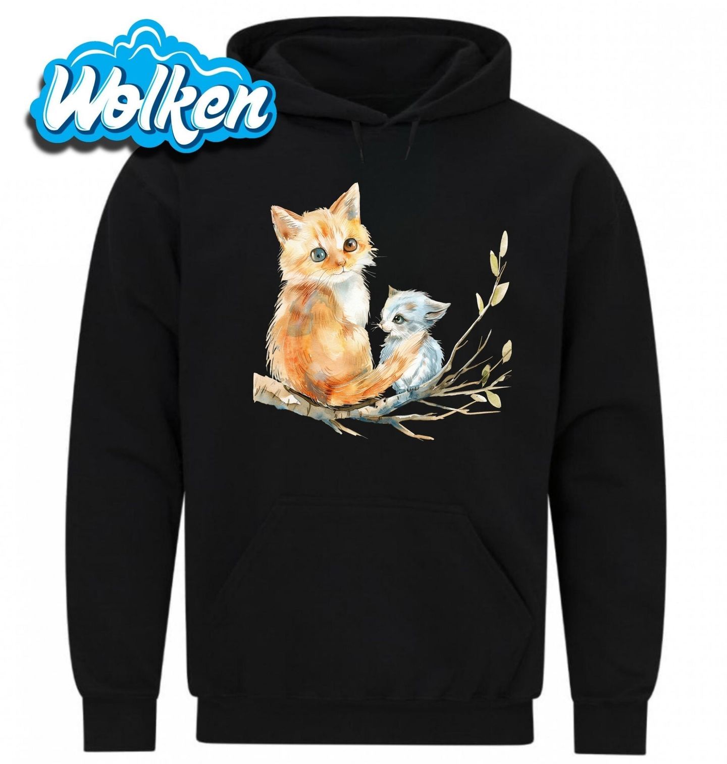 Mikina Kočka s Koťátkem na Větvi.jpg