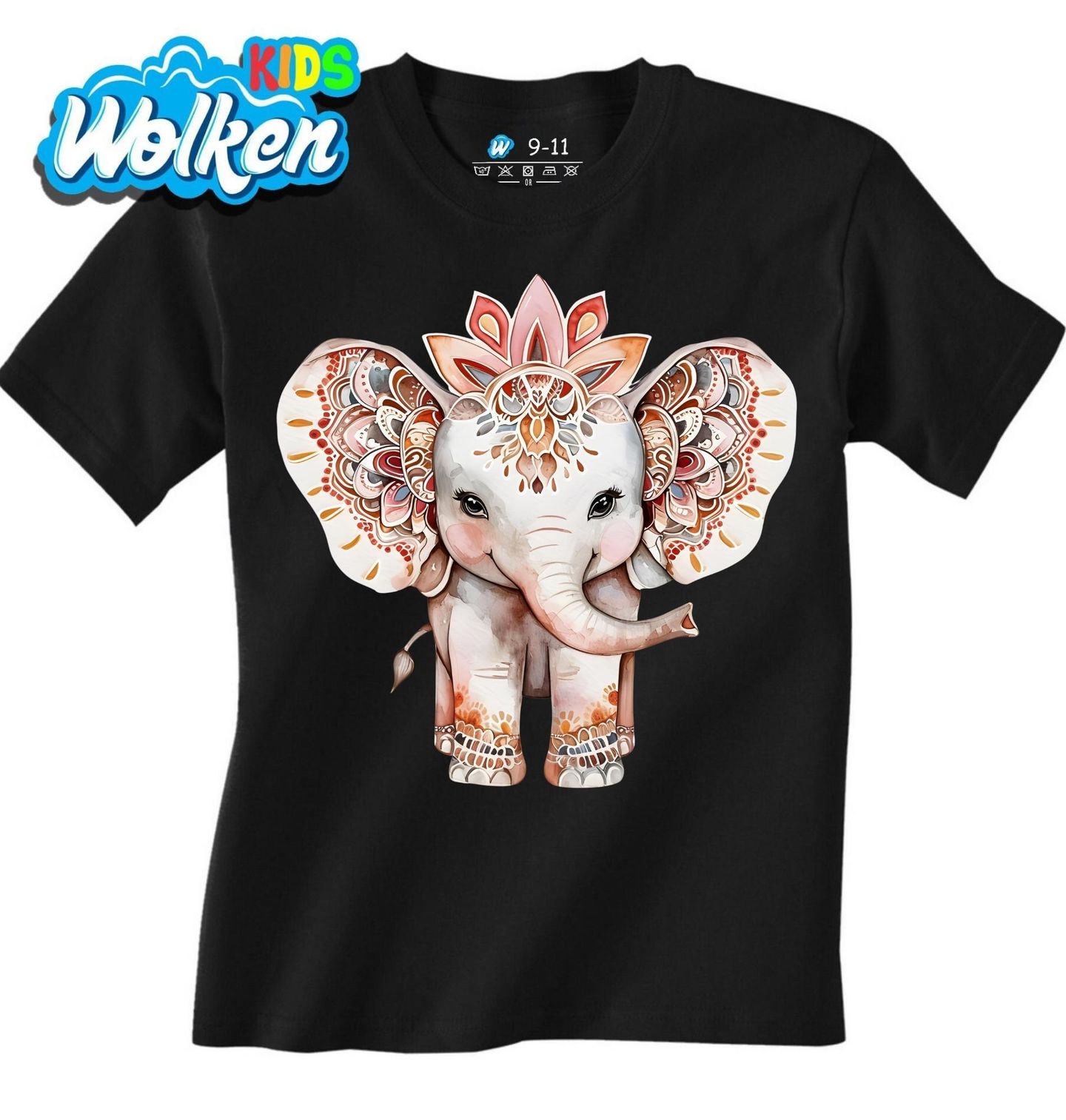 Dětské tričko Slon indický Mandala.jpg