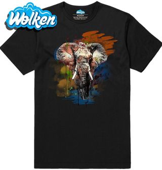 Pánské tričko Barevný Slon africký.jpg