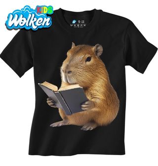 Dětské tričko Čtenář Kapybara.jpg