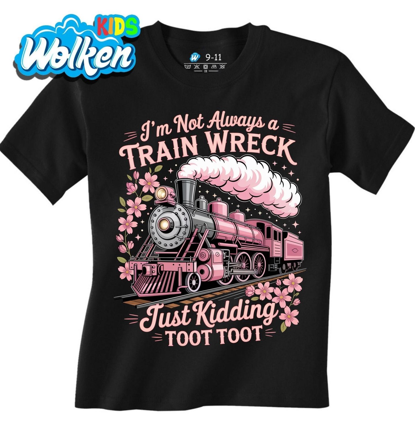 Dětské tričko Růžová Parní Lokomotiva Toot Toot.jpg