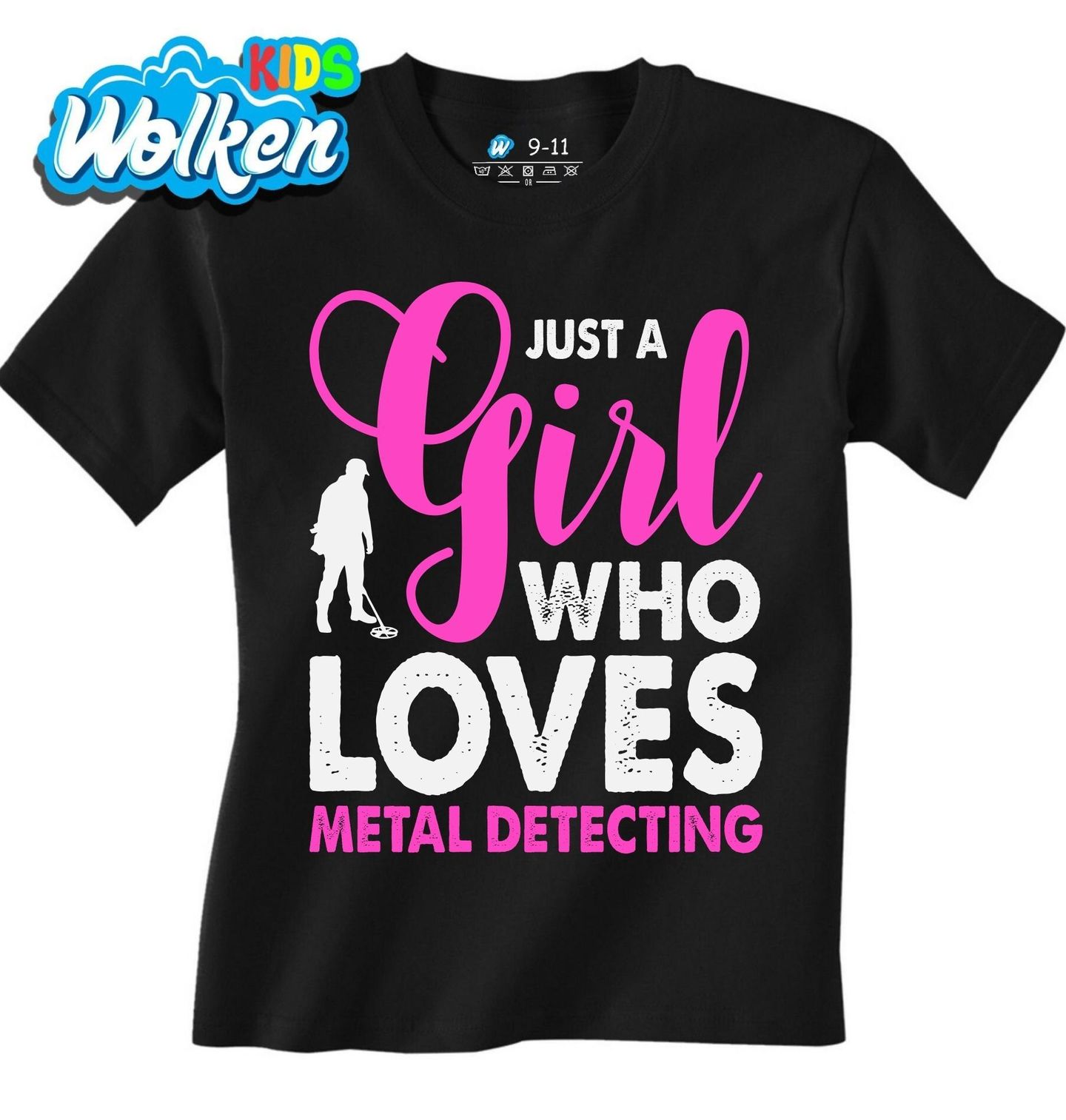 Dětské tričko Jen holka, která miluje hledání kovů.jpg