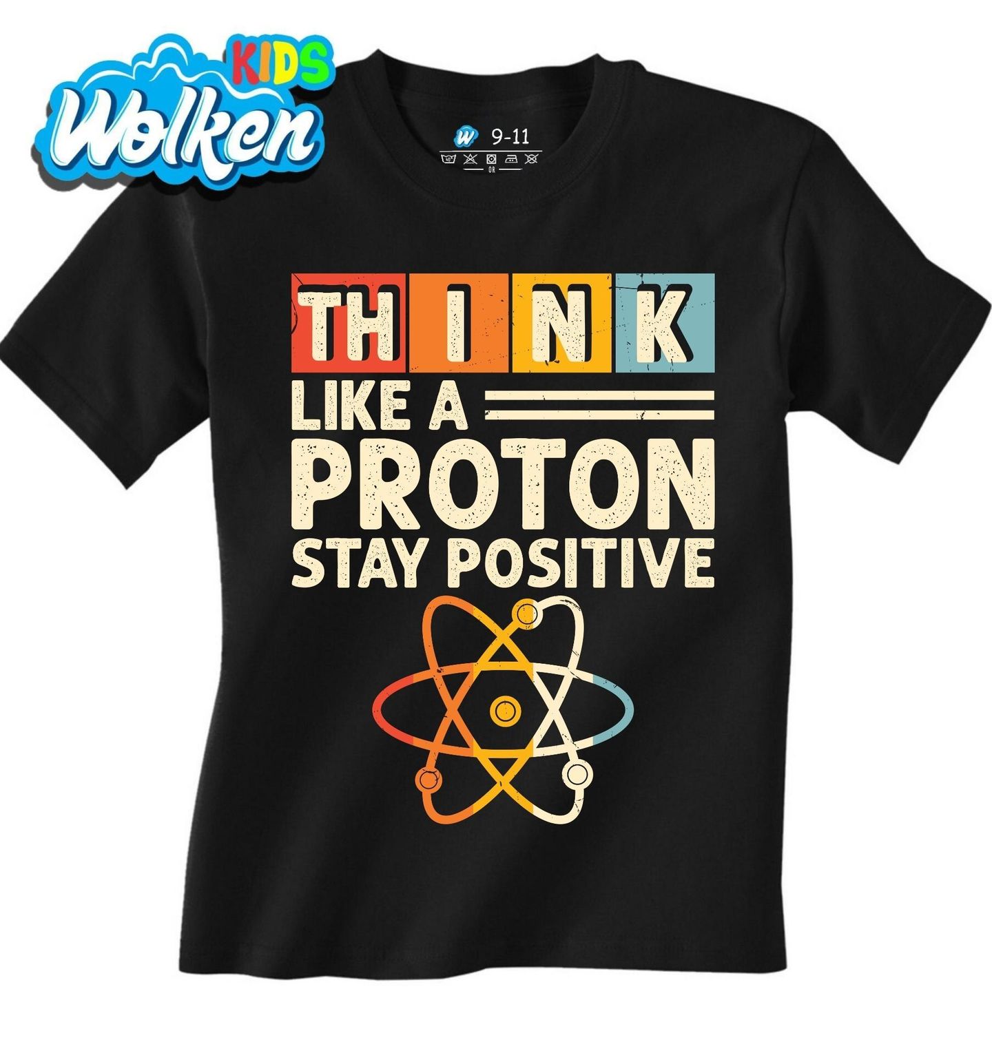 Dětské tričko Mysli jako proton, zůstaň pozitivní.jpg