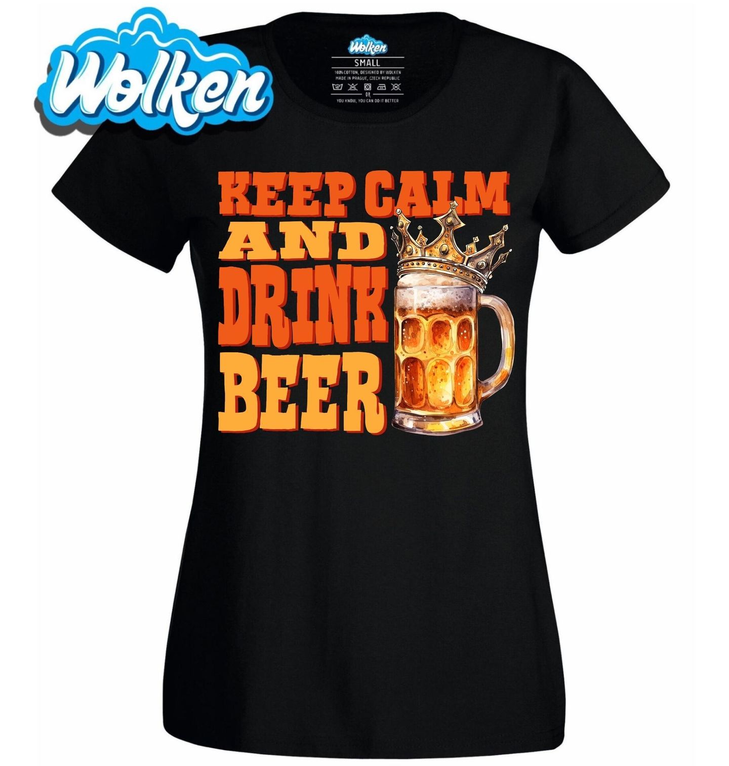 Dámské tričko Zachovej klid a pij pivo Keep Calm and Drink Beer.jpg