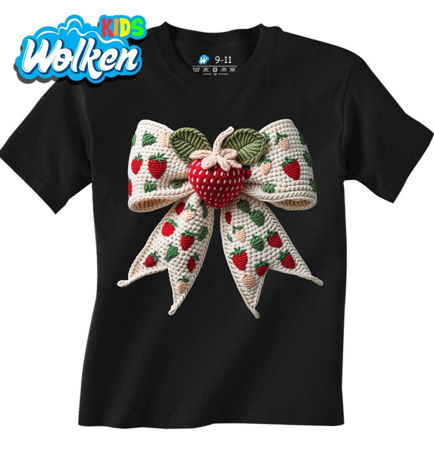 Dětské tričko Háčkovaná Mašle s Jahodou.jpg