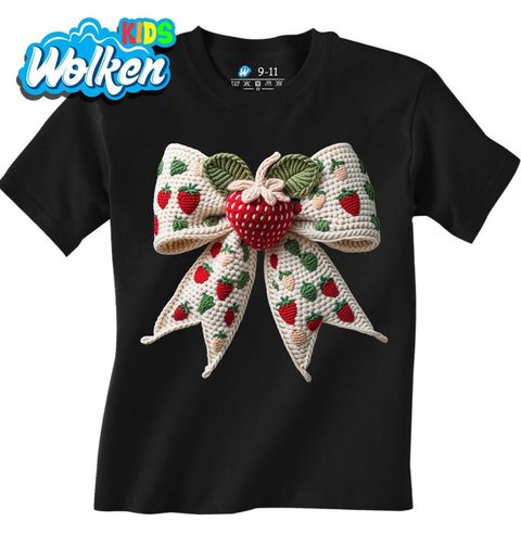 Obrázek produktu Dětské tričko Háčkovaná Mašle s Jahodou