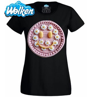 Dámské tričko Háčkovaný Květinový Smajlík.jpg