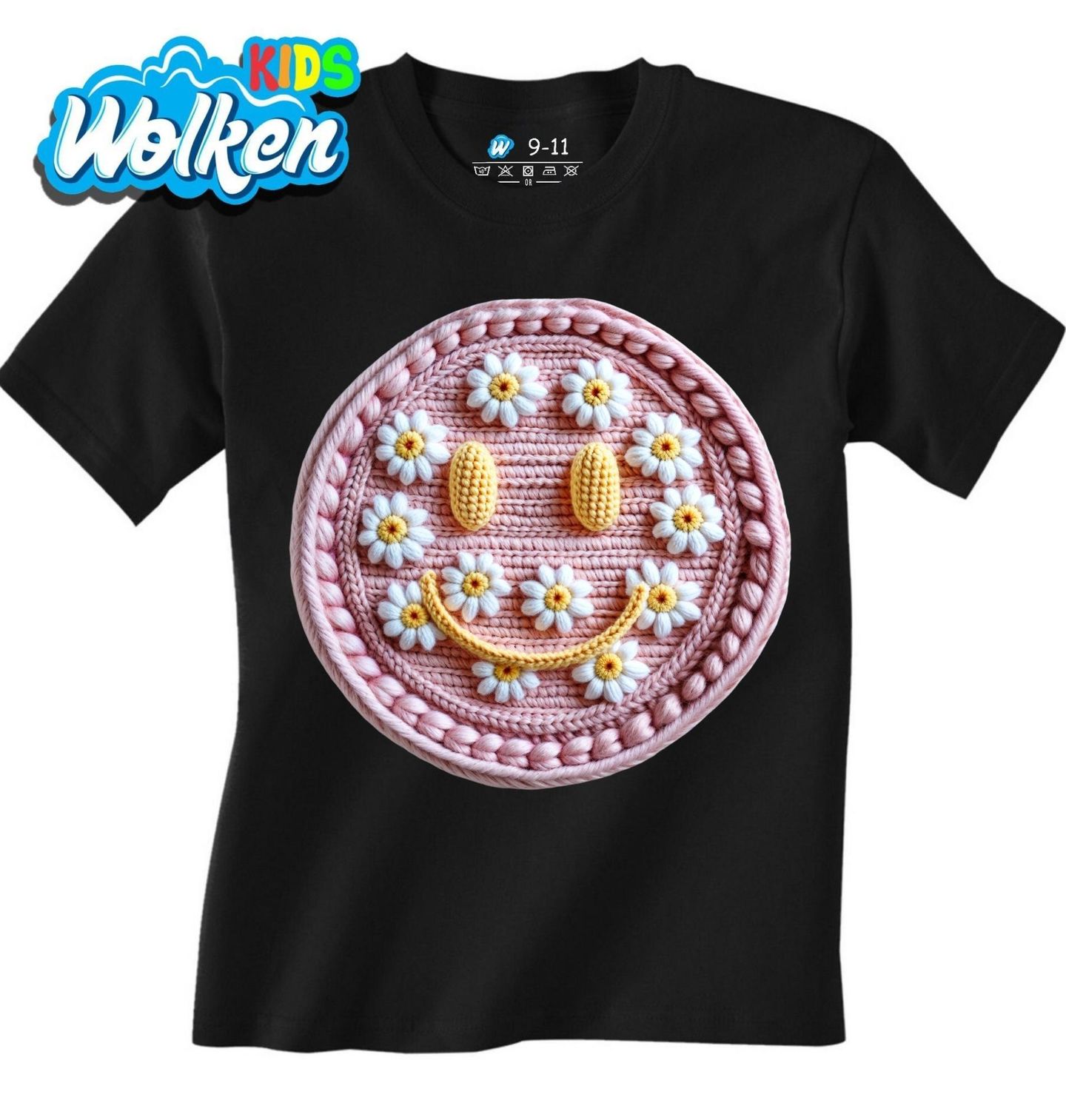 Dětské tričko Háčkovaný Květinový Smajlík.jpg