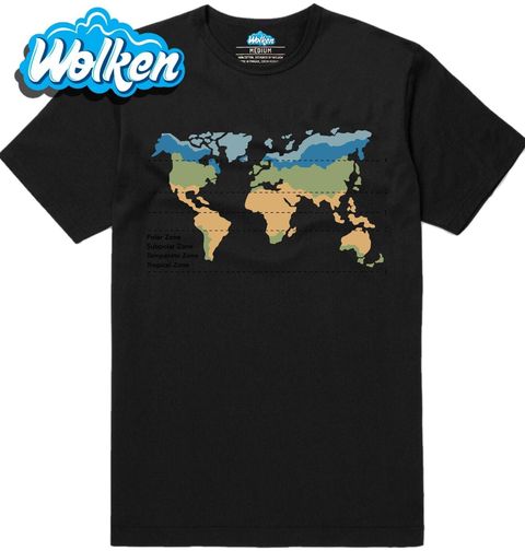 Obrázek produktu Pánské tričko Mapa světa Klimatické Pásy