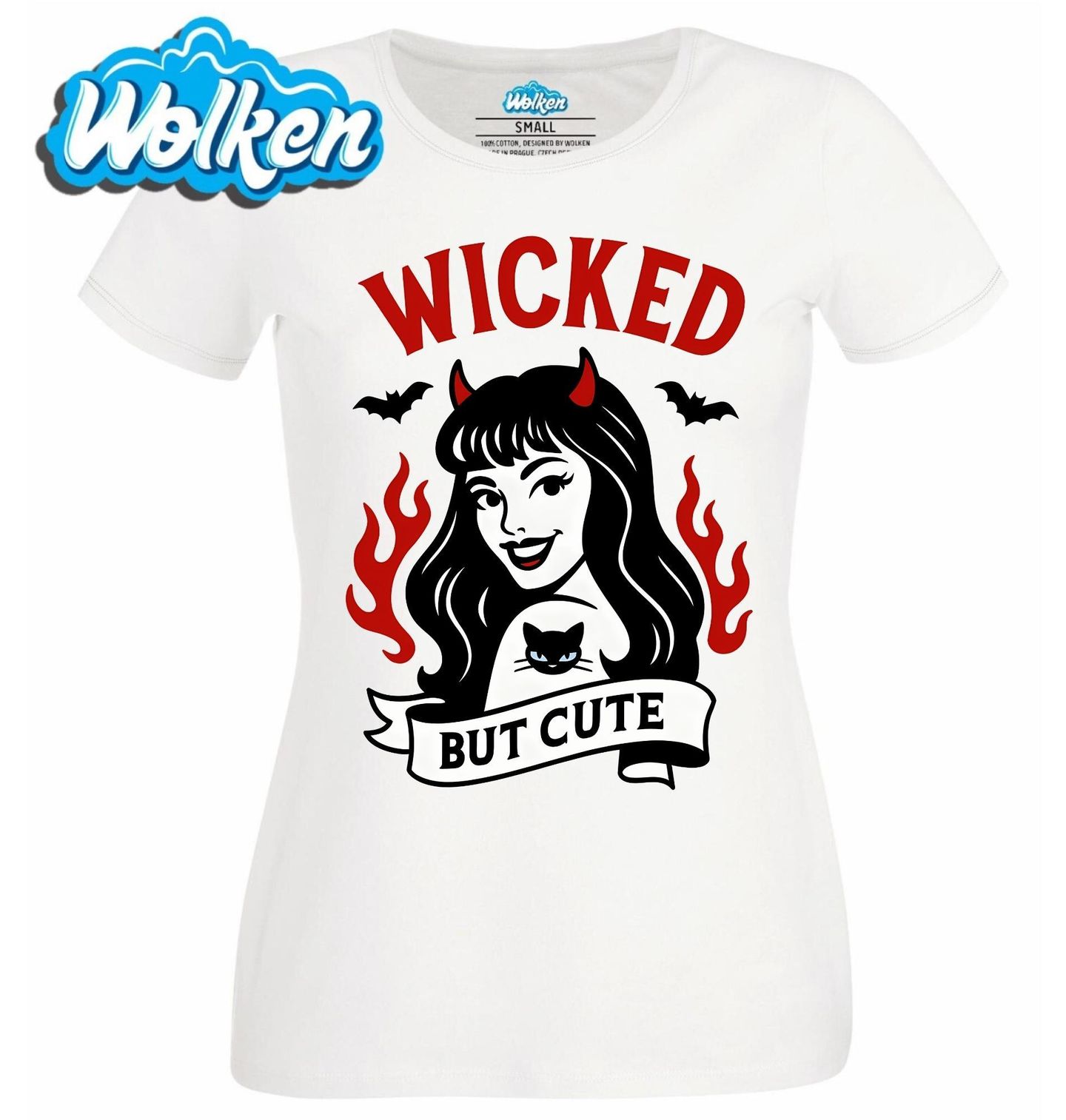 Dámské tričko  Zlobivá, ale roztomilá Wicked But Cute.jpg