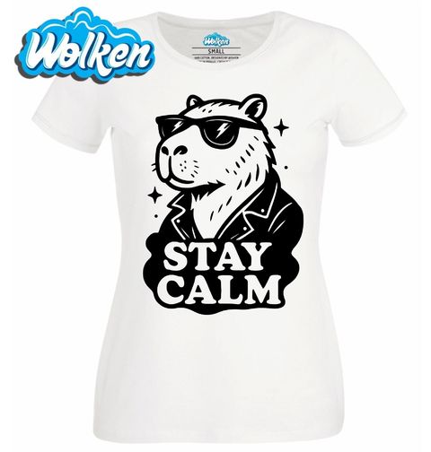 Obrázek produktu Dámské tričko Pohodový Hlodavec Kapybara Stay Calm